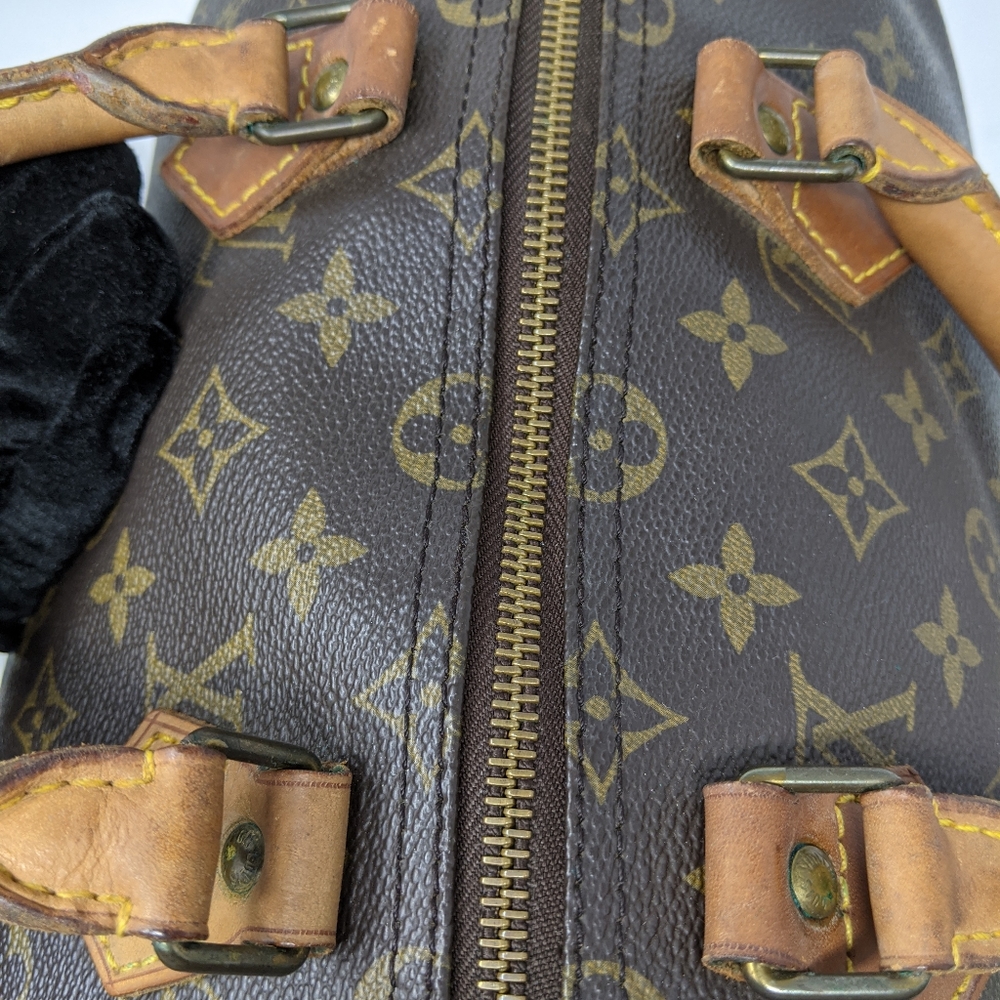 Louis Vuitton Brown Monogram Canvas Speedy Top-Handle Tote - Picture 11 of 15